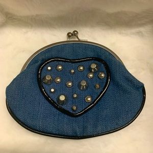 Betseyville / Betsey Johnson stud denim wallet